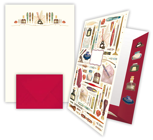 Briefpapier - Design: Feder u. Tinte