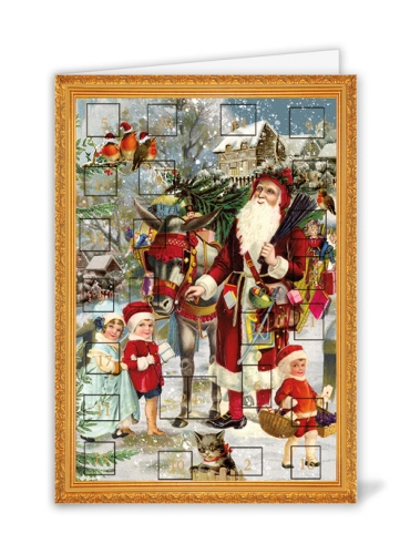 AK Weihnachtsmann bringt Geschenke (o.T.)