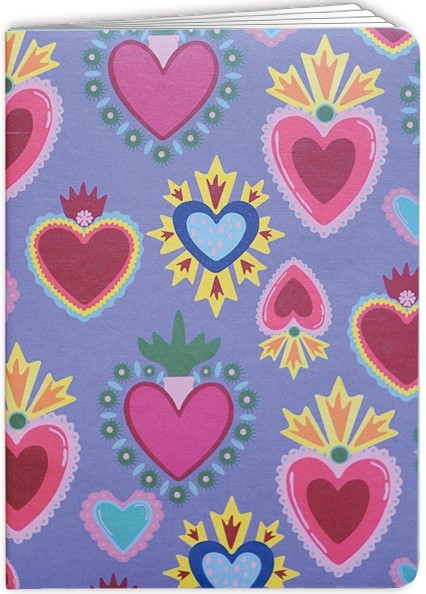 Heft A5 - Design: Purple Hearts